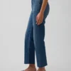 High-Rise-Jeans im 90er-Jahre-Stil, schmal geschnitten, gerade Beinschnitt, verkürzt
