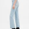 High-Rise-Jeans im 90er-Jahre-Stil, schmal geschnitten, gerade Beinschnitt, verkürzt