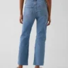 High-Rise-Jeans im 90er-Jahre-Stil, schmal geschnitten, gerade Beinschnitt, verkürzt