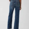 High-Rise-Jeans im 90er-Jahre-Stil, schmal geschnitten, gerade Beinschnitt, verkürzt