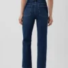 High-Rise-Jeans im 90er-Jahre-Stil, schmal geschnitten, gerade Beinschnitt, verkürzt
