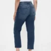 High-Rise-Jeans im 90er-Jahre-Stil, schmal geschnitten, gerade Beinschnitt, verkürzt