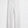 High-Rise-Jeans im 90er-Jahre-Stil, schmal geschnitten, gerade Beinschnitt, verkürzt