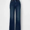 High-Rise-Jeans im 90er-Jahre-Stil, schmal geschnitten, gerade Beinschnitt, verkürzt