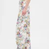 High-Rise-Jeans im Barrel-Schnitt mit Blumenmuster