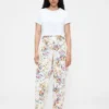 High-Rise-Jeans im Barrel-Schnitt mit Blumenmuster