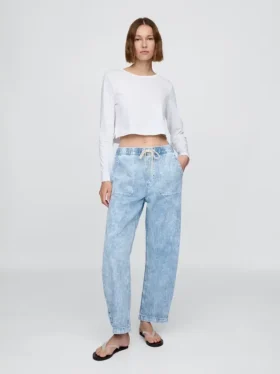 High-Rise-Jeans im Easy-Barrel-Schnitt
