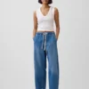 High-Rise-Jeans im Easy-Barrel-Schnitt