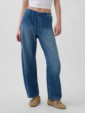 High-Rise-Jeans im Easy-Barrel-Schnitt