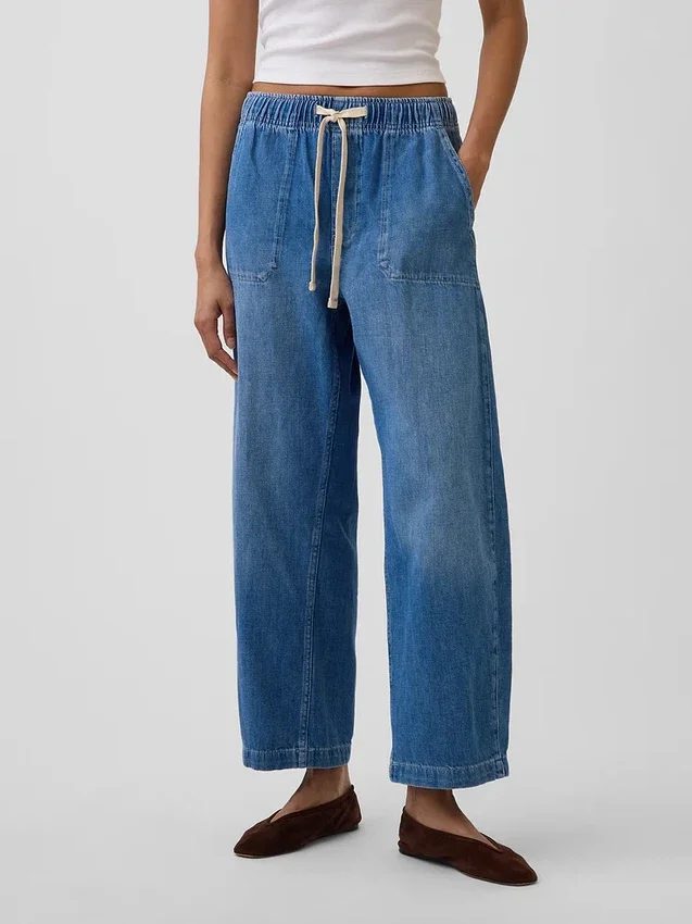 High-Rise-Jeans im Easy-Barrel-Schnitt