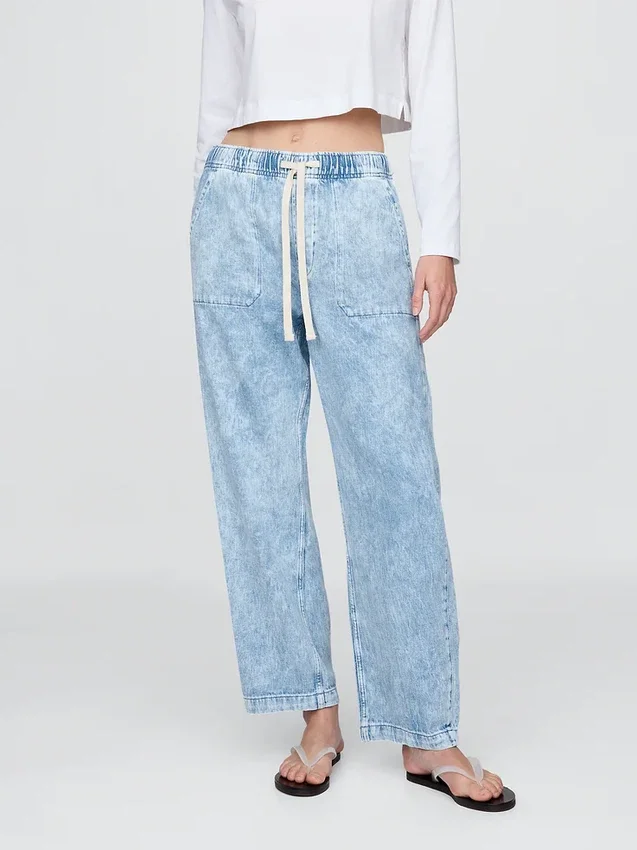 High-Rise-Jeans im Easy-Barrel-Schnitt