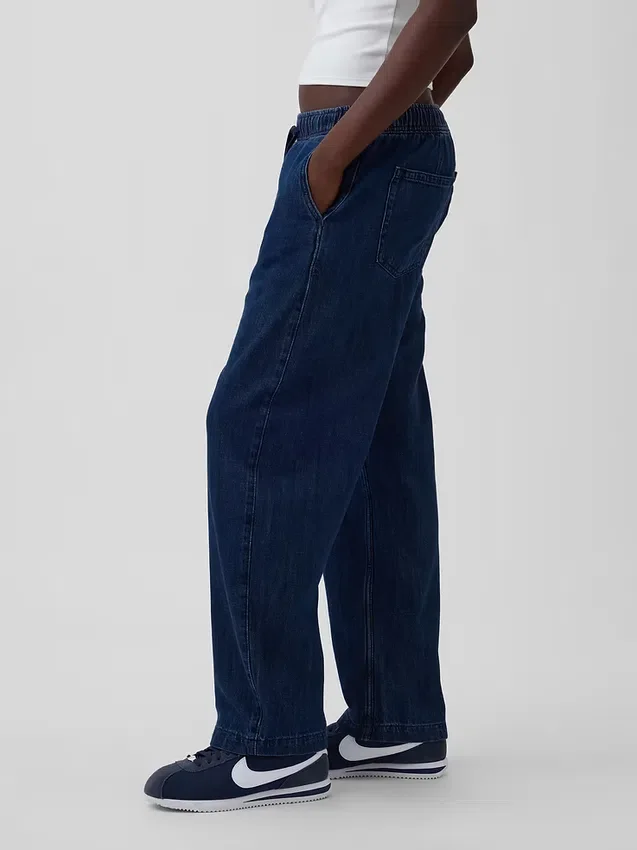 High-Rise-Jeans im Easy-Barrel-Schnitt