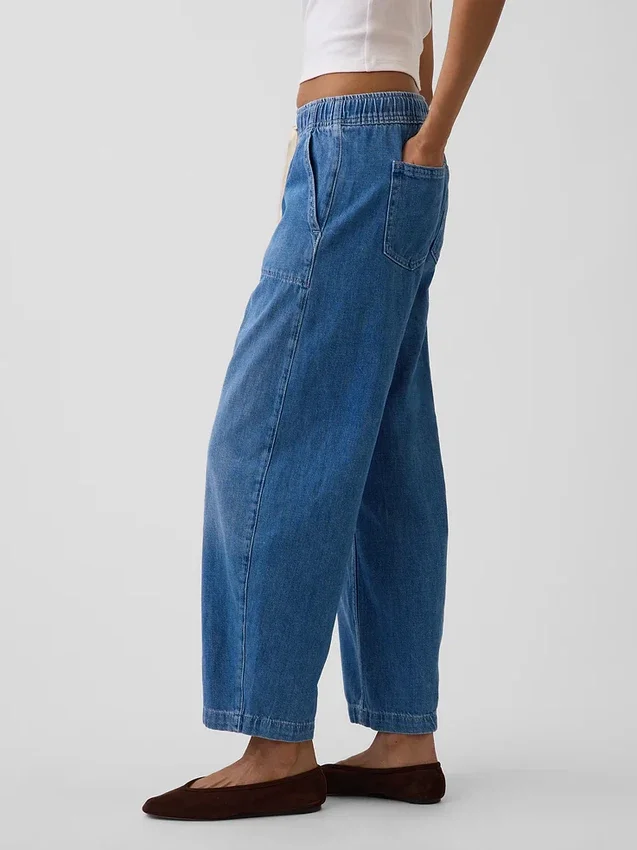 High-Rise-Jeans im Easy-Barrel-Schnitt