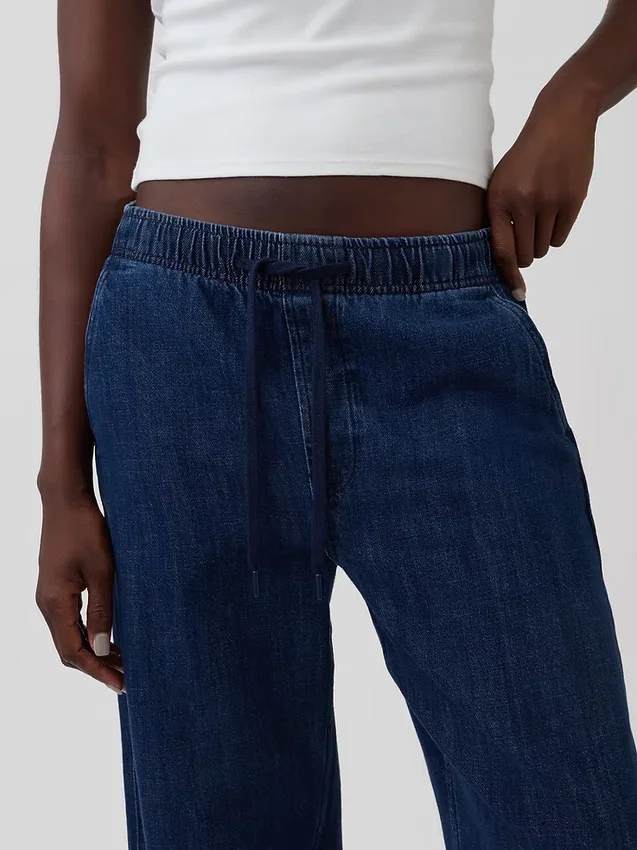 High-Rise-Jeans im Easy-Barrel-Schnitt