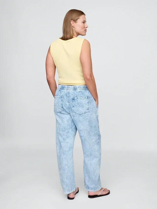 High-Rise-Jeans im Easy-Barrel-Schnitt