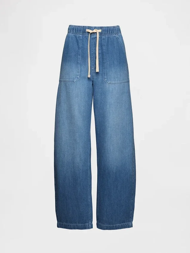 High-Rise-Jeans im Easy-Barrel-Schnitt