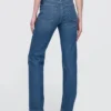 High-Rise-Jeans im Western-Stil der 90er Jahre, schmal und gerade geschnitten