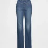 High-Rise-Jeans im Western-Stil der 90er Jahre, schmal und gerade geschnitten