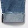 High-Rise-Jeans mit Umschlag