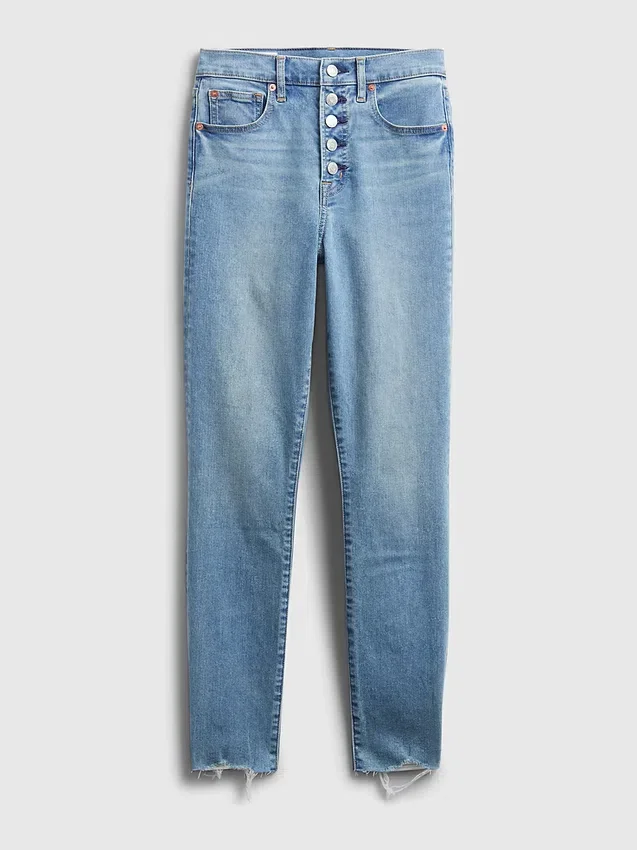 High-Rise-True-Skinny-Jeans mit geheimen, glättenden Taschen