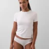 Hipster aus Bio-Stretch-Baumwolle mit Spitzenbesatz