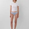 Hipster aus Bio-Stretch-Baumwolle mit Spitzenbesatz
