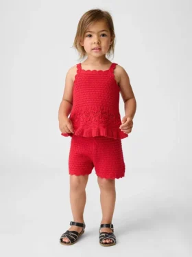 Häkel-Shorts mit Wellenrand zum Hineinschlüpfen für Baby & Kleinkind