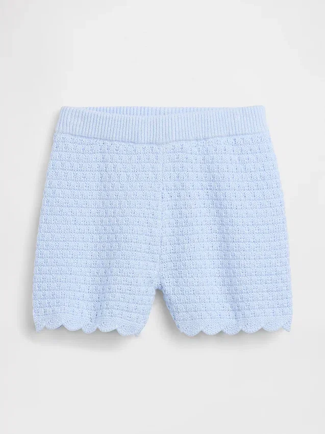 Häkel-Shorts mit Wellenrand zum Hineinschlüpfen für Baby & Kleinkind
