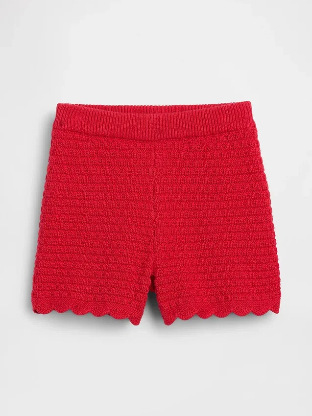 Häkel-Shorts mit Wellenrand zum Hineinschlüpfen für Baby & Kleinkind