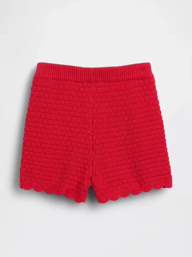 Häkel-Shorts mit Wellenrand zum Hineinschlüpfen für Baby & Kleinkind