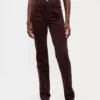 Hoch taillierte Cord-Jeans im 90er-Jahre-Stil, schmal und gerade geschnitten