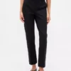 Hoch taillierte, schmal geschnittene Crop-Hose aus Doppelstrick