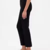 Hoch taillierte, schmal geschnittene Crop-Hose aus Doppelstrick