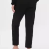 Hoch taillierte, schmal geschnittene Crop-Hose aus Doppelstrick