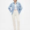 Hoch taillierte Slim-Straight-Hose aus Cord im 90er-Jahre-Stil