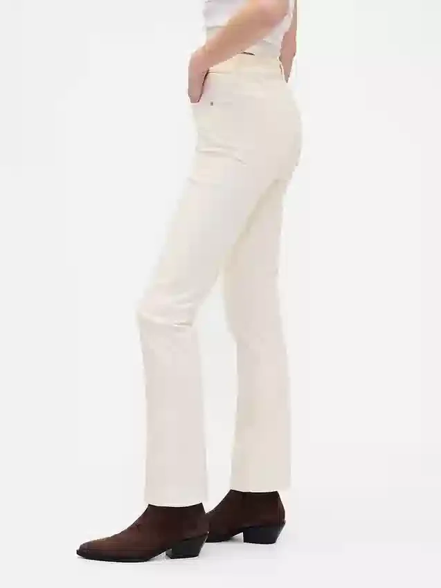 Hoch taillierte Slim-Straight-Hose aus Cord im 90er-Jahre-Stil