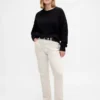 Hoch taillierte Slim-Straight-Hose aus Cord im 90er-Jahre-Stil