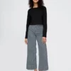 Hoch taillierte, weit geschnittene Knöchellange Jeans