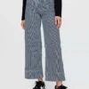 Hoch taillierte, weit geschnittene Knöchellange Jeans