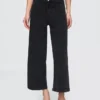 Hoch taillierte, weit geschnittene Knöchellange Jeans