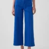 Hoch taillierte, weit geschnittene Knöchellange Jeans