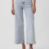 Hoch taillierte, weit geschnittene Knöchellange Jeans