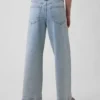 Hoch taillierte, weit geschnittene Knöchellange Jeans