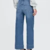 Hoch taillierte, weit geschnittene Knöchellange Jeans