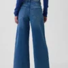 Hoch taillierte, weit geschnittene Knöchellange Jeans
