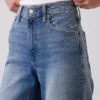 Hoch taillierte, weit geschnittene Knöchellange Jeans