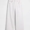 Hoch taillierte, weit geschnittene Knöchellange Jeans