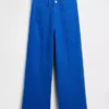 Hoch taillierte, weit geschnittene Knöchellange Jeans