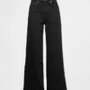 Hoch taillierte, weit geschnittene Knöchellange Jeans