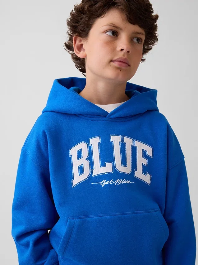 Holen Sie sich den blauen „Kids Vintagesoft Relaxed“ Hoodie
